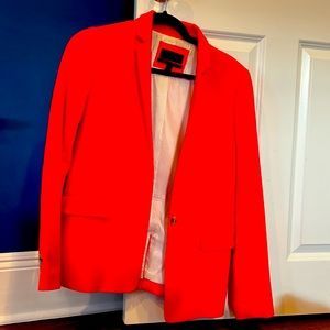 Red regent blazer from j crew w tortoise shell button. Size 6 like new condition